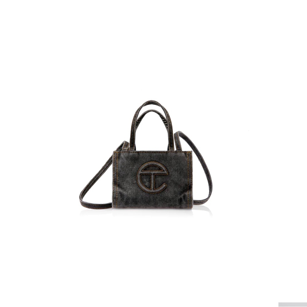 *BRAND NEW* Small Denim Shopper Black